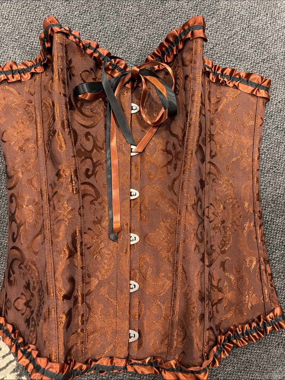 Stunning Brown Corset Bustier Lingerie - Size M